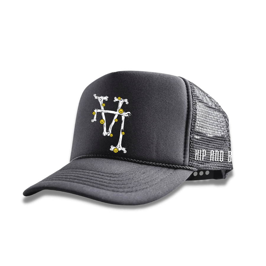 DEAD LA BONE TRUCKER HATS BLACK-CAPS_HIP & BONE-Aritmetik-montreal