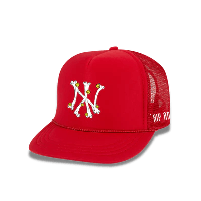 DEAD NY BONE TRUCKER HATS RED-CAPS_HIP & BONE-Aritmetik-montreal