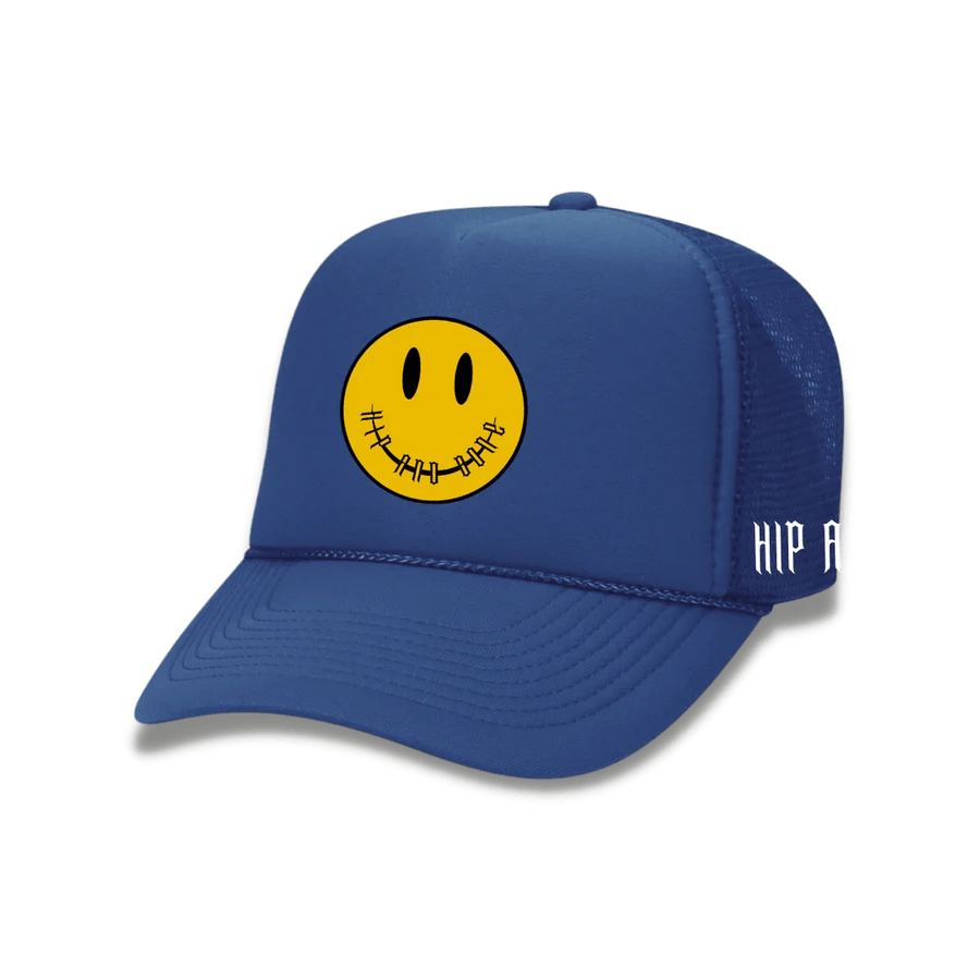 SMILEY TRUCKER HATS BLUE-CAPS_HIP & BONE-Aritmetik-montreal