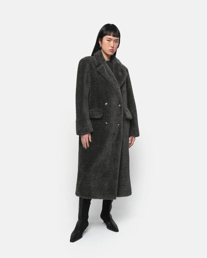 APPARIS - ASTRID PEACOAT - CHARCOAL - Trench Coat_APPARIS - Aritmetik - montreal