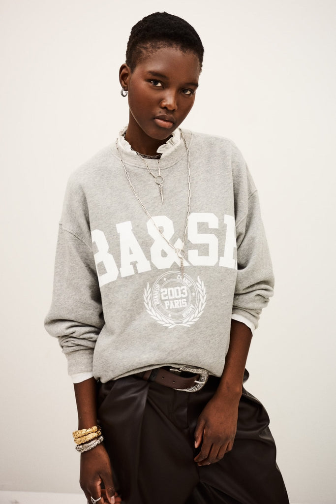 ba&sh - benjamin sweat - grey - Crew Neck_ba&sh - Aritmetik - montreal