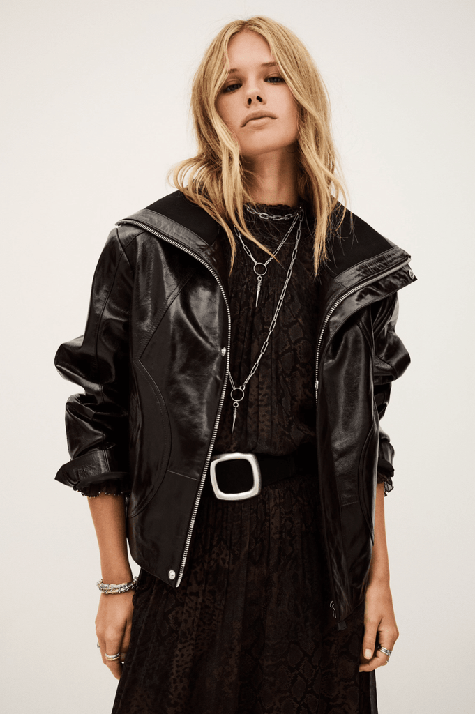 ba&sh - BERNIE leather jacket - Leather Jacket_ba&sh - Aritmetik - montreal