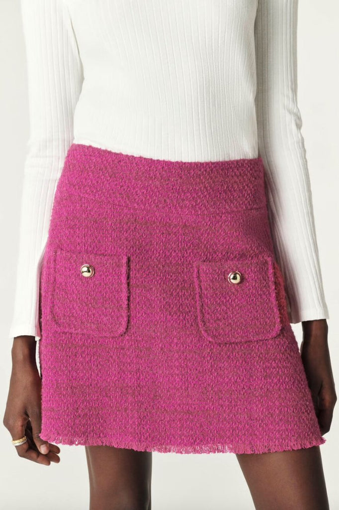 ba&sh - bonnie twill mini skirt - pink - SKIRT_ba&sh - Aritmetik - montreal