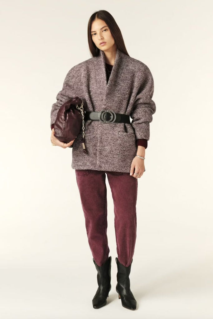 ba&sh - caro short tweed jacket - grey - Cargo Pants_ba&sh - Aritmetik - montreal