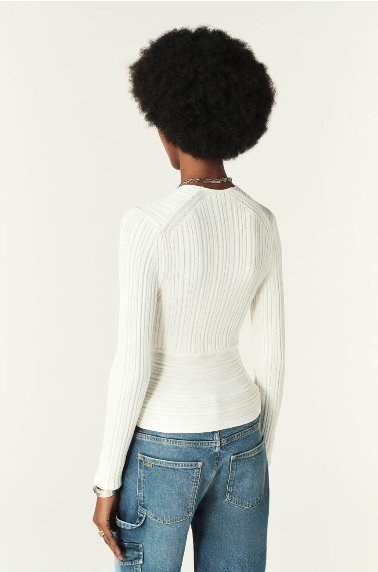 ba&sh - dina wrap jumper - white - Sweater_ba&sh - Aritmetik - montreal