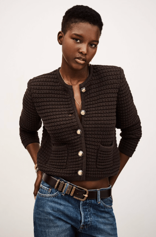BA&SH - GASPARD CARDIGAN - Chocolate - Cardigan_ba&sh - Aritmetik - montreal