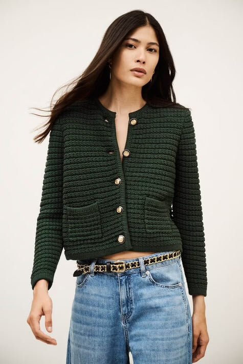 BA&SH - GASPARD CARDIGAN - Green - Cardigan_ba&sh - Aritmetik - montreal