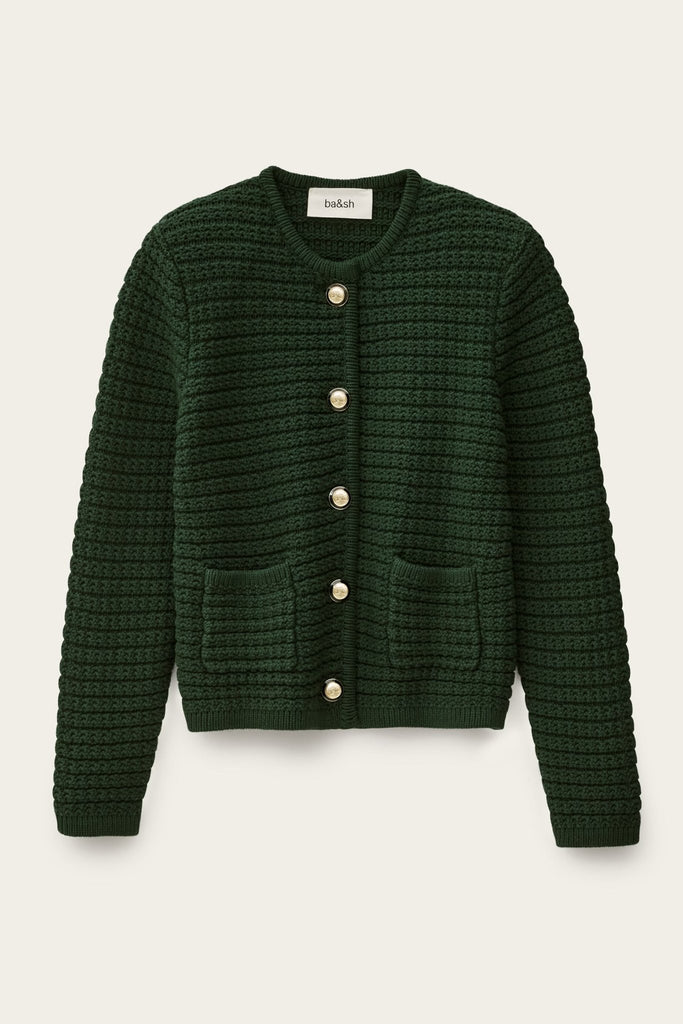 BA&SH - GASPARD CARDIGAN - Green - Cardigan_ba&sh - Aritmetik - montreal
