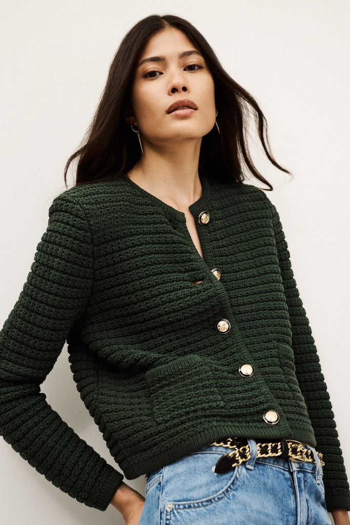 BA&SH - GASPARD CARDIGAN - Green - Cardigan_ba&sh - Aritmetik - montreal