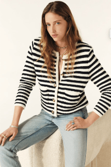 BA&SH - GASPARD CARDIGAN - STRIPPED - Cardigan_ba&sh - Aritmetik - montreal