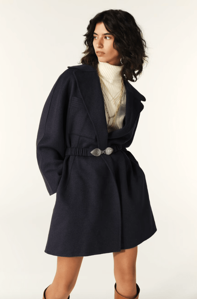 ba&sh - kara short coat - navy - Jacket_ba&sh - Aritmetik - montreal