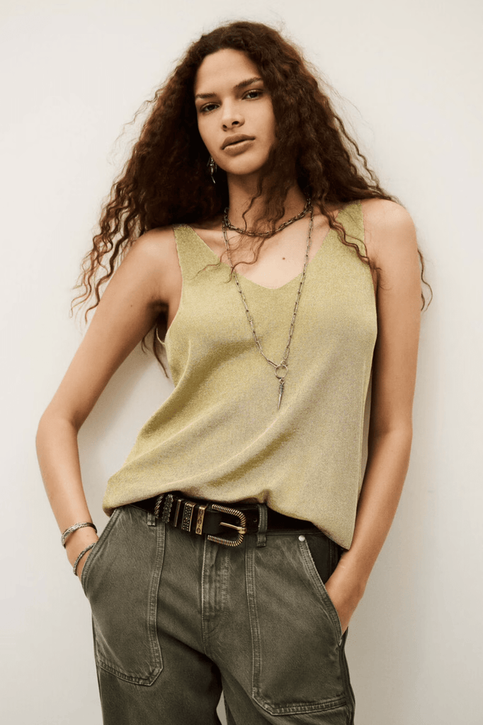 ba&sh - zuani Tank - gold - Tank Top_ba&sh - Aritmetik - montreal