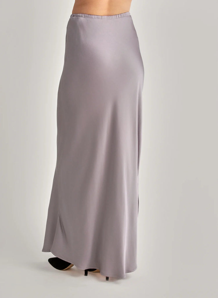 Bella Dahl - Bias Satin Skirt with Tie - Glacier Grey - SKIRT_Bella Dahl - Aritmetik - montreal