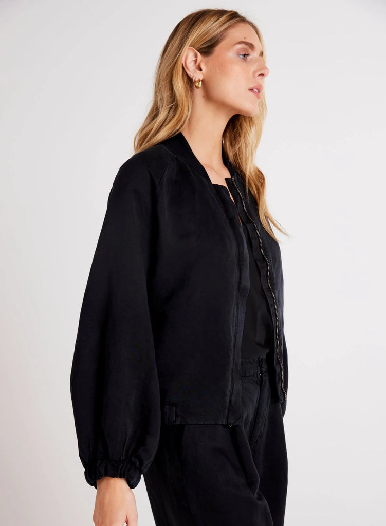 Bella Dahl - Chole Clean Bomber Jacket - Black - Bomber Jacket_Bella Dahl - Aritmetik - montreal