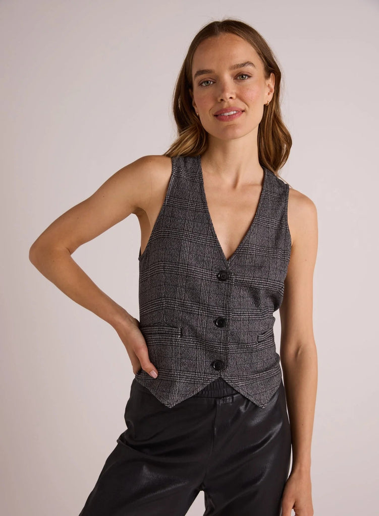 Bella Dahl - Cinch Back Vest - Plaid - Vest_Bella Dahl - Aritmetik - montreal