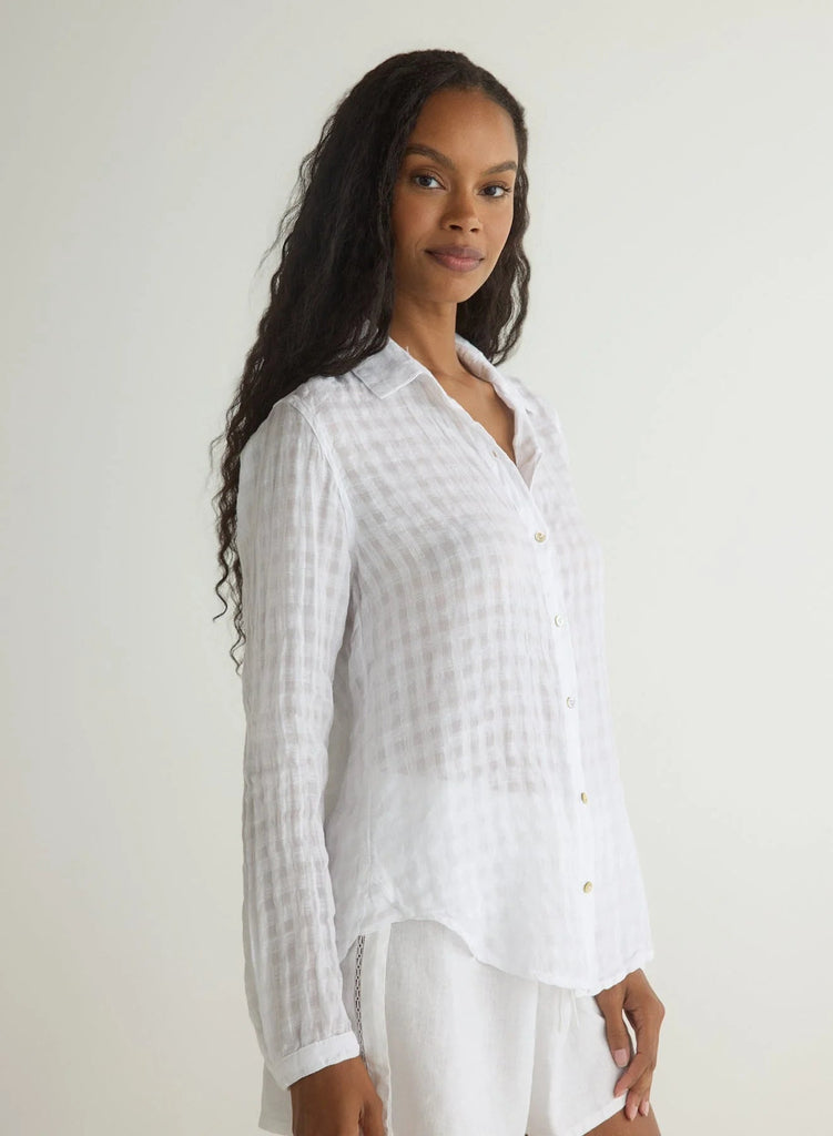 Bella Dahl - Clean Front Button Down - White - Shirt_Bella Dahl - Aritmetik - montreal