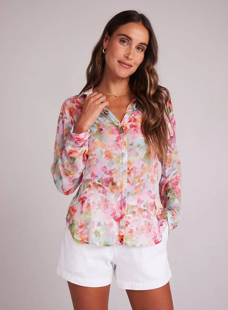 Bella Dahl - Full Button Down Hipster Shirt - Ipanema Floral Print - Shirt_Bella Dahl - Aritmetik - montreal