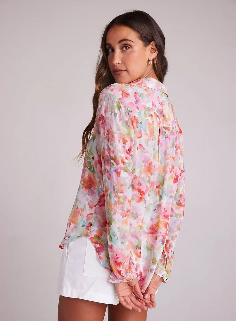 Bella Dahl - Full Button Down Hipster Shirt - Ipanema Floral Print - Shirt_Bella Dahl - Aritmetik - montreal