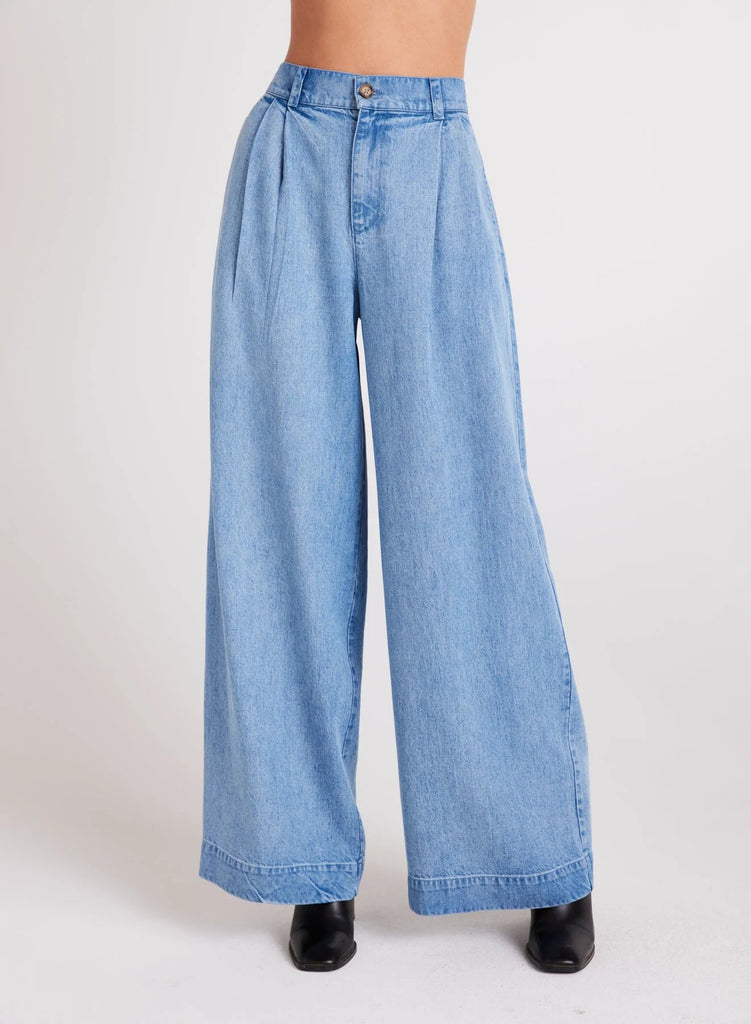 Bella Dahl - Greta Pleated Wide Leg Trouser - Vintage Horizon Wash - JEANS_Bella Dahl - Aritmetik - montreal