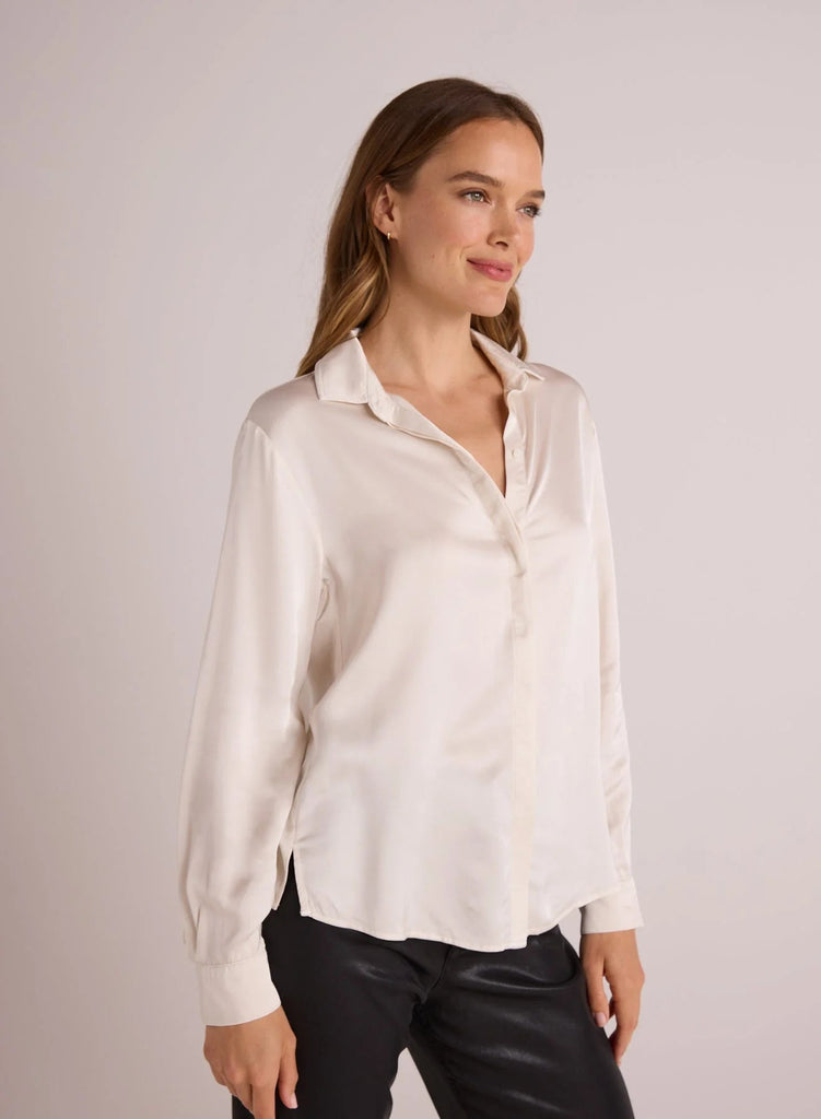 Bella Dahl - High Low Hem Shirt - Winter White - Shirt_Bella Dahl - Aritmetik - montreal