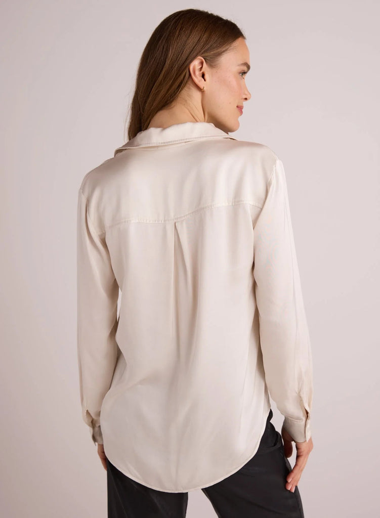 Bella Dahl - High Low Hem Shirt - Winter White - Shirt_Bella Dahl - Aritmetik - montreal