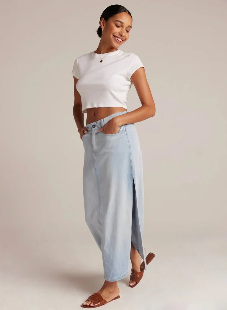 Bella Dahl - Indigo Side Slit Skirt - Light Denim - SKIRT_Bella Dahl - Aritmetik - montreal