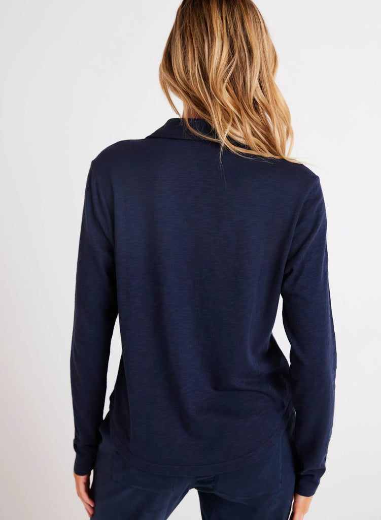 Bella Dahl - Long Sleeve Knit Button Down - Endless Sea - Shirt_Bella Dahl - Aritmetik - montreal