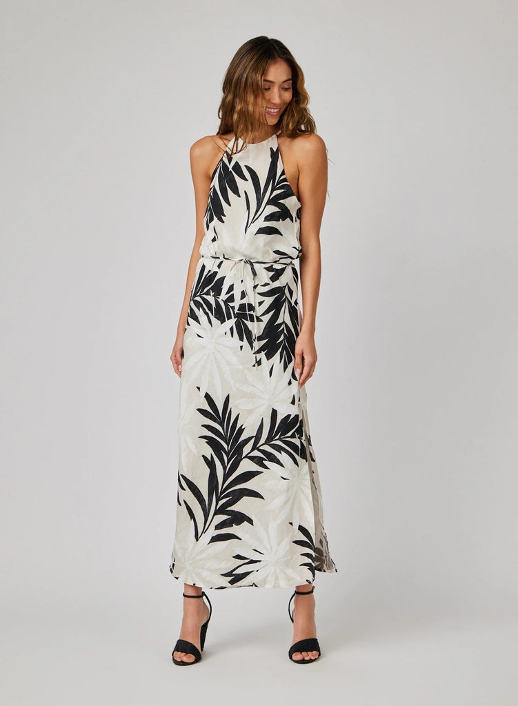 Bella Dahl - Maxi Halter Dress - Maui Palm Print - Dress_Bella Dahl - Aritmetik - montreal