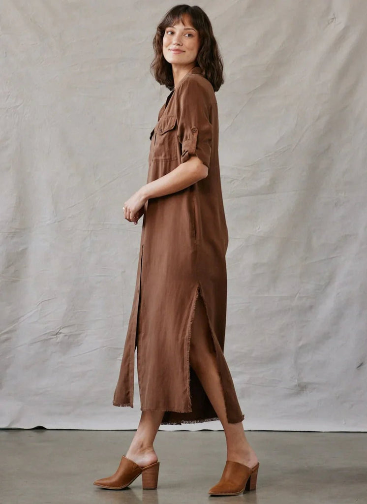 Bella Dahl - Mesa Maxi Shirt Dress - brown - Dress_Bella Dahl - Aritmetik - montreal