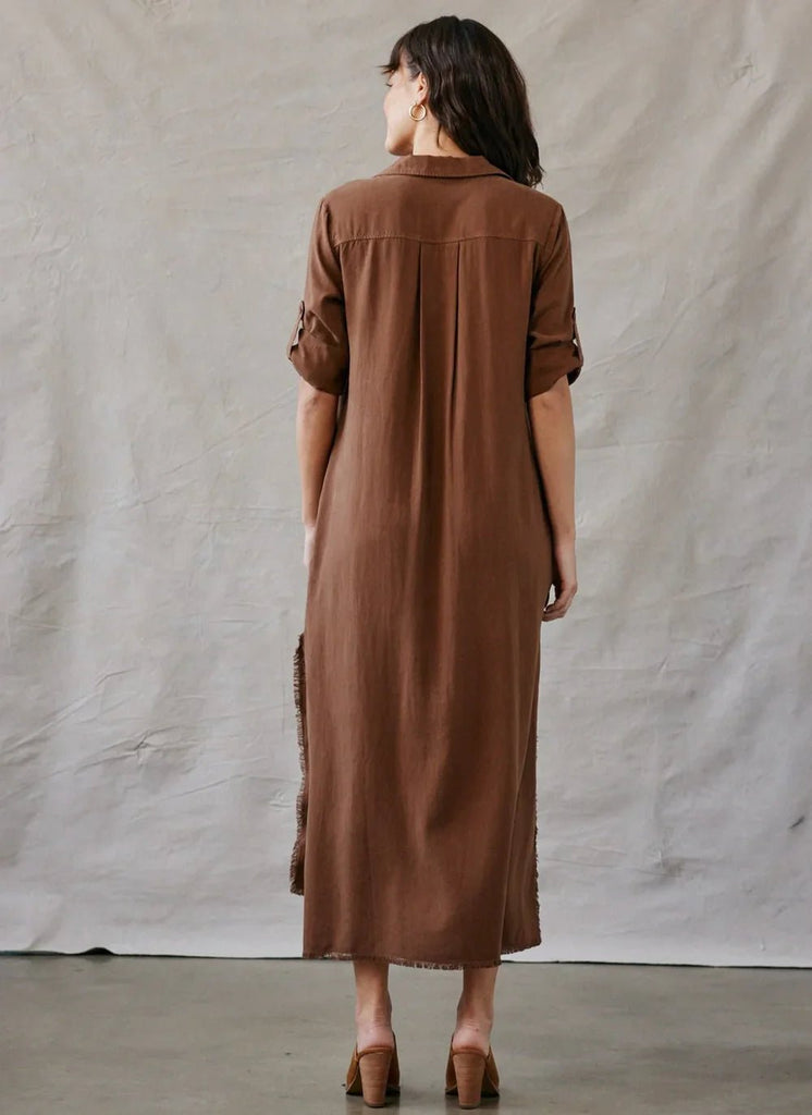 Bella Dahl - Mesa Maxi Shirt Dress - brown - Dress_Bella Dahl - Aritmetik - montreal