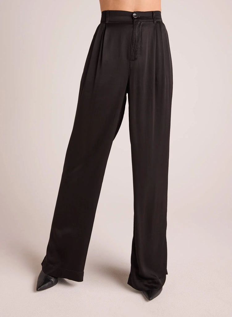 Bella Dahl - Pleated Wide Leg Trouser - Black - PANTS_Bella Dahl - Aritmetik - montreal