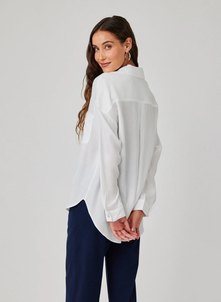 Bella Dahl - Pocket Boyfriend Shirt - White - Shirt_Bella Dahl - Aritmetik - montreal
