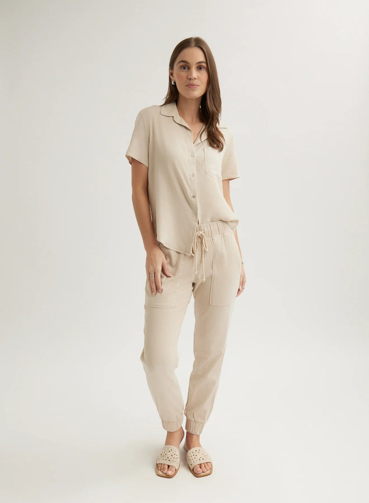 Bella Dahl - Pocket Jogger - BEIGE - PANTS_Bella Dahl - Aritmetik - montreal