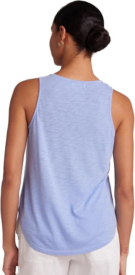 Bella Dahl - Satin Scoop Neck Tank - Blue - Tank Top_Bella Dahl - Aritmetik - montreal