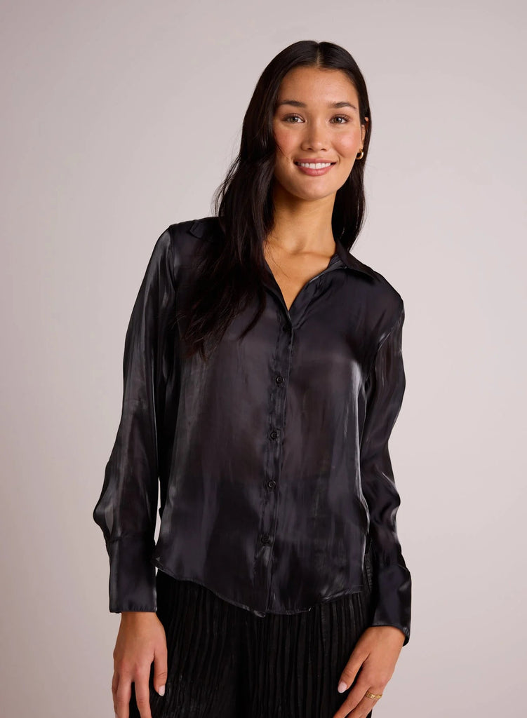 Bella Dahl - Shirt Tail Button Down - Black Shimmer - Shirt_Bella Dahl - Aritmetik - montreal