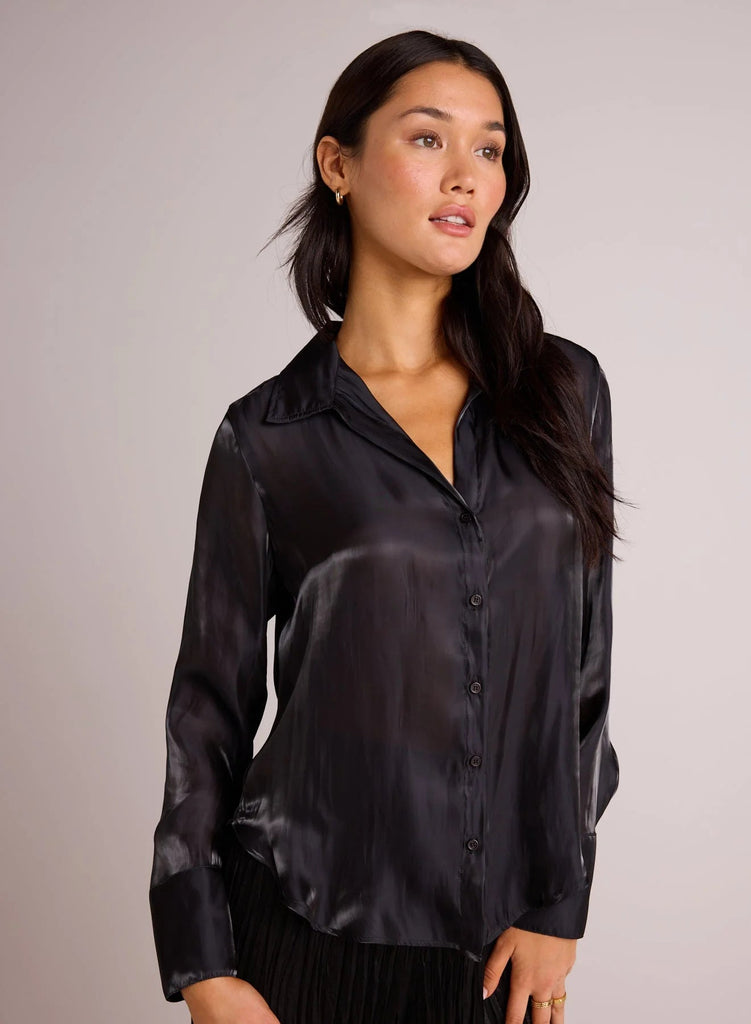 Bella Dahl - Shirt Tail Button Down - Black Shimmer - Shirt_Bella Dahl - Aritmetik - montreal