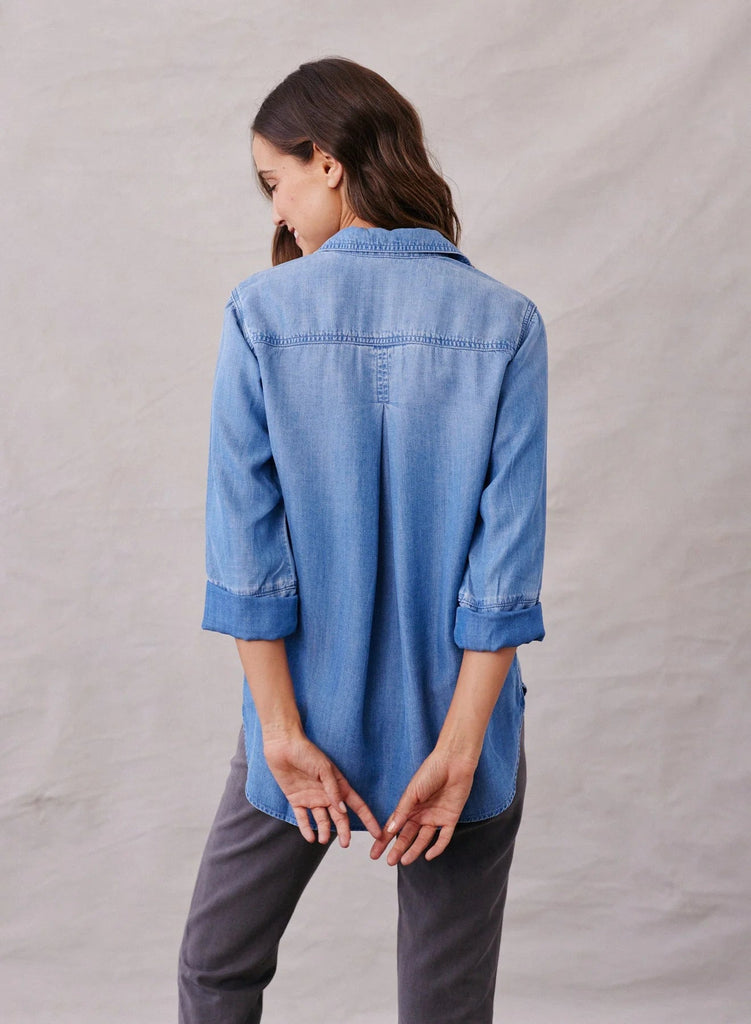 Bella Dahl - Shirt Tail Button Down - Medium Ombre Wash - Shirt_Bella Dahl - Aritmetik - montreal