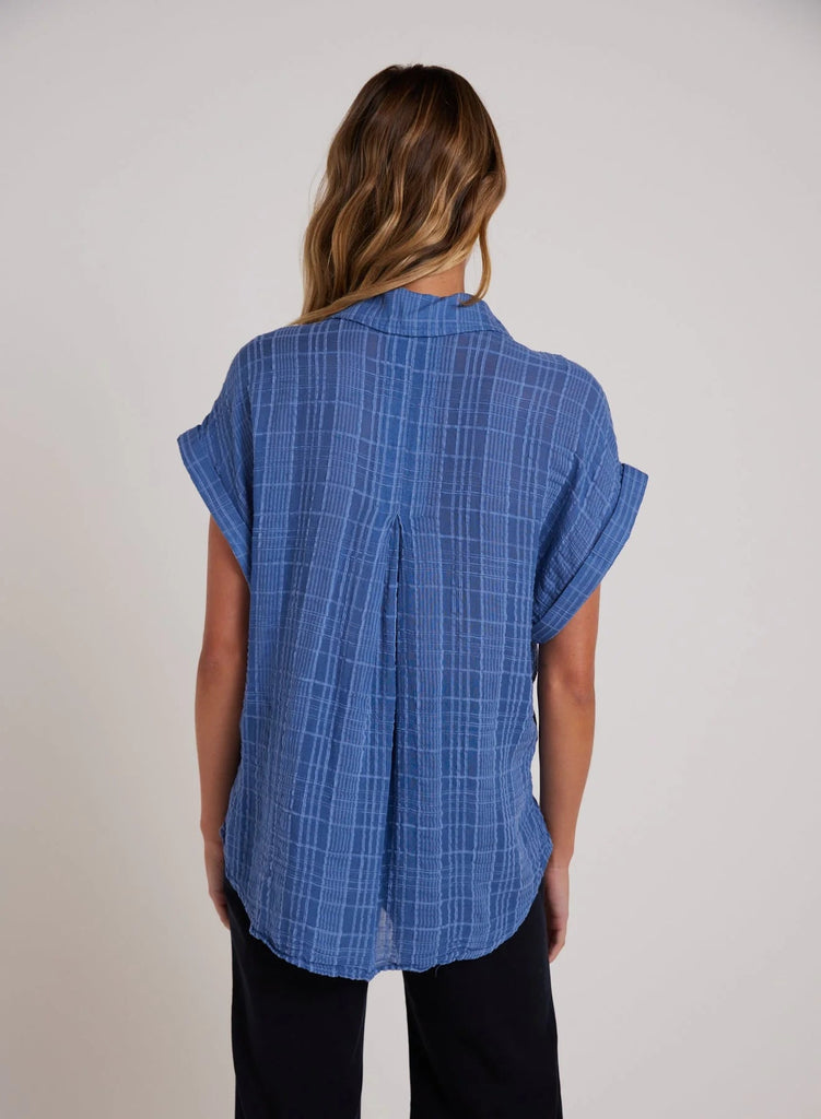 Bella Dahl - Short Sleeve Pocket Button Down - Bright Indigo - Shirt_Bella Dahl - Aritmetik - montreal