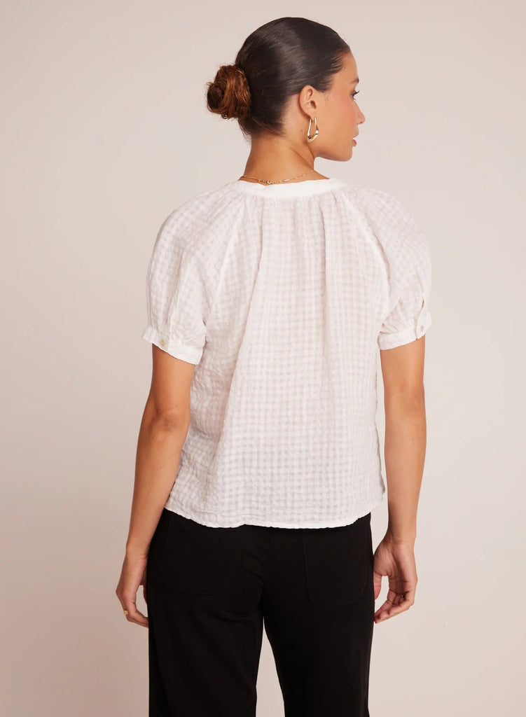 Bella Dahl - Short Sleeve Raglan Pullover - White - Top_Bella Dahl - Aritmetik - montreal