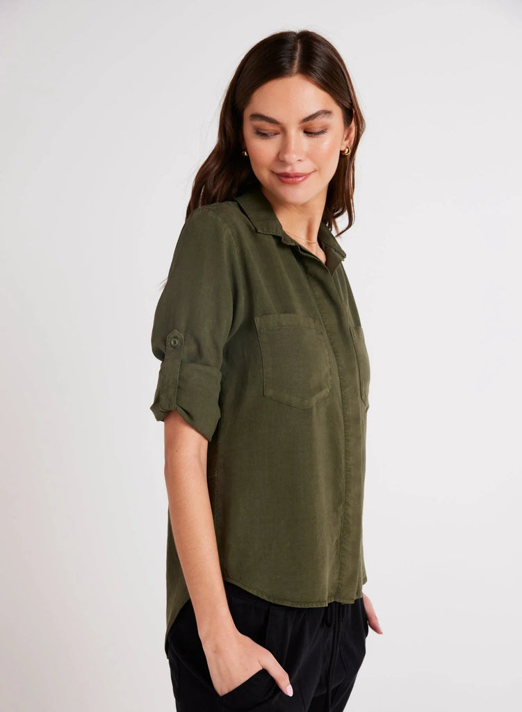 Bella Dahl - Split Back Button Down - Italian Herb - Shirt_Bella Dahl - Aritmetik - montreal