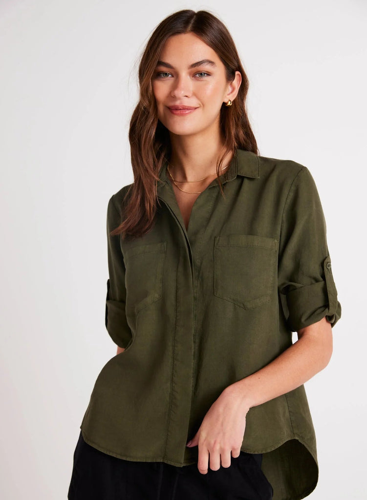 Bella Dahl - Split Back Button Down - Italian Herb - Shirt_Bella Dahl - Aritmetik - montreal