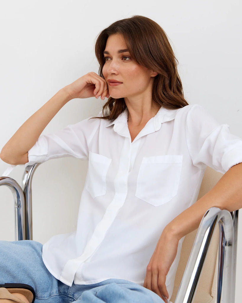 Bella Dahl - Split Back Button Down - White - Shirt_Bella Dahl - Aritmetik - montreal