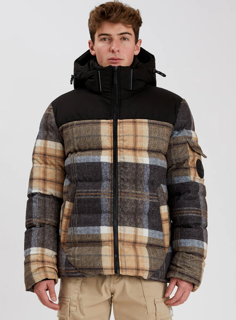 COURCHEVEL - Cashmere - Touch Plaid Printed Jacket - Winter Jacket_Point Zero - Aritmetik - montreal