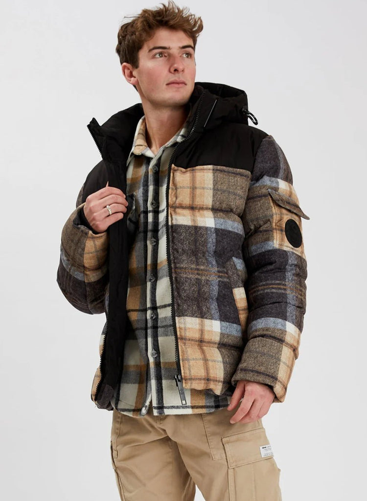 COURCHEVEL - Cashmere - Touch Plaid Printed Jacket - Winter Jacket_Point Zero - Aritmetik - montreal