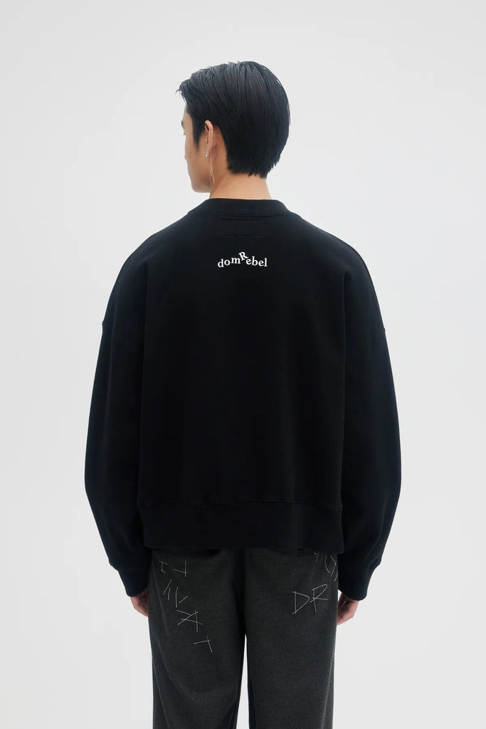 DOM REBEL - MIRROR SWEATSHIRT - BLACK - Crew Neck_Dom Rebel - Aritmetik - montreal