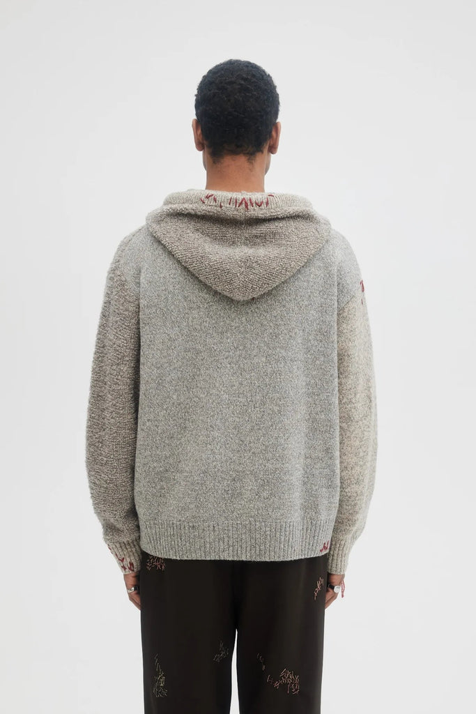 DOM REBEL - PRODUCER KNIT ZIP UP - GREY - Hoodie_Dom Rebel - Aritmetik - montreal