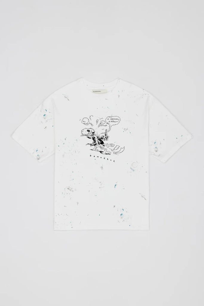 DOMREBEL - SCUFF ZIP T - SHIRT - WHITE - T-shirt_Dom Rebel - Aritmetik - montreal