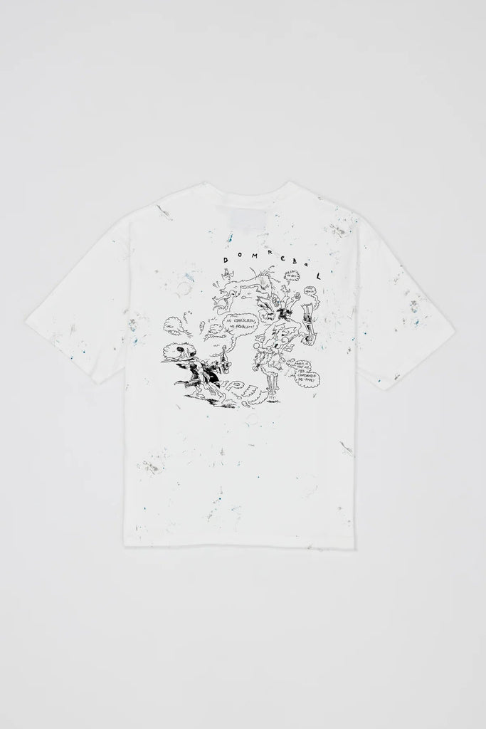 DOMREBEL - SCUFF ZIP T - SHIRT - WHITE - T-shirt_Dom Rebel - Aritmetik - montreal