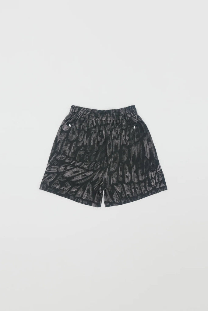 DOMREBEL - WAVES SHORTS - BLACK - Shorts_Dom Rebel - Aritmetik - montreal