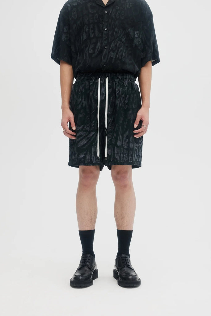 DOMREBEL - WAVES SHORTS - BLACK - Shorts_Dom Rebel - Aritmetik - montreal